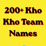 200+ Kho Kho Team Names