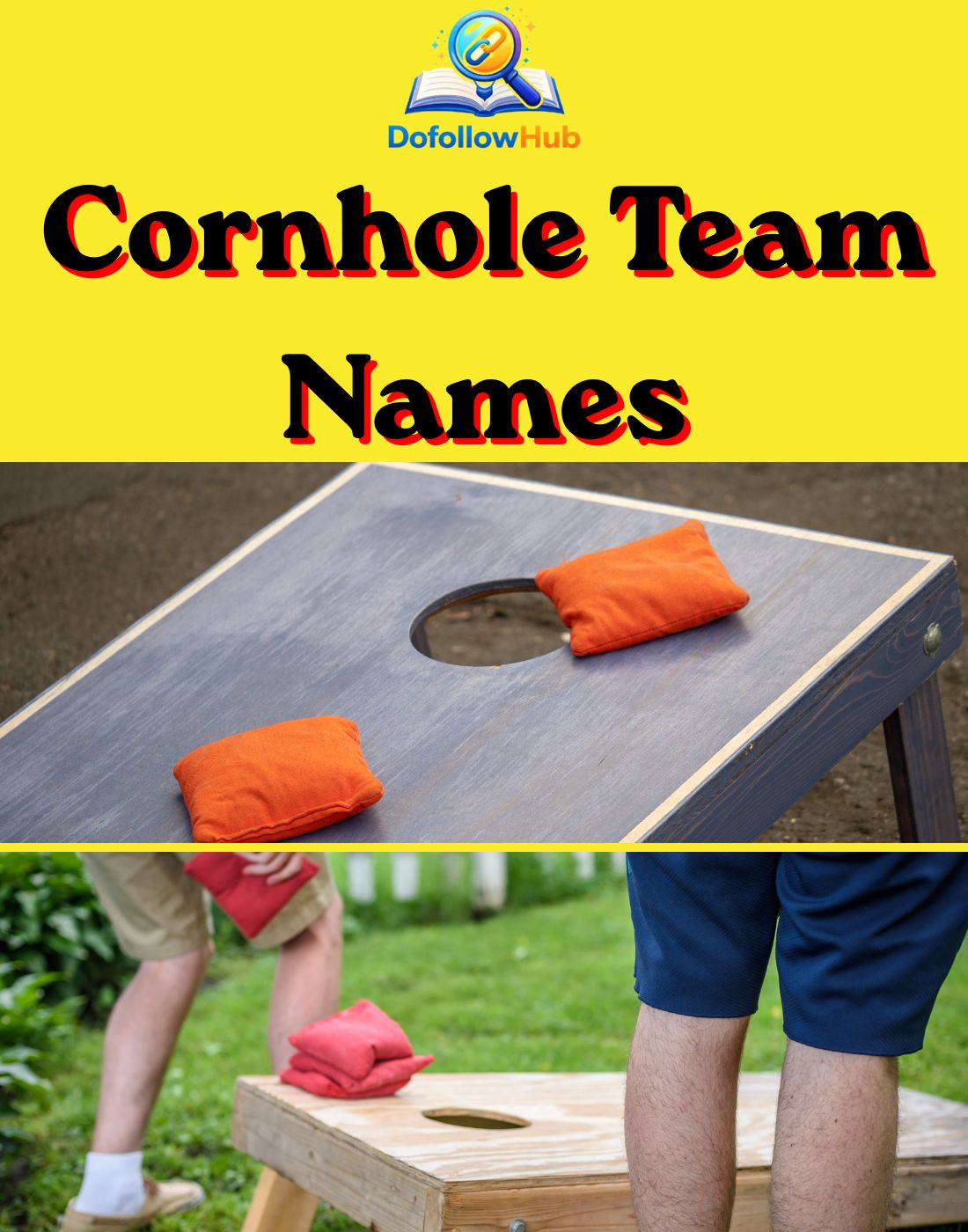 funny and clever cornhole team names ideas list
